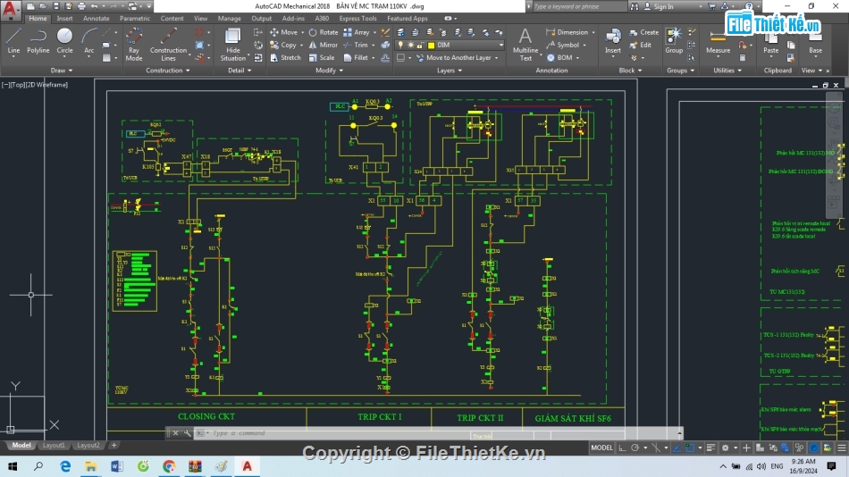 điều khiển,máy cắt,mạch nhị thứ,điều khiển máy cắt,sf6,mạch điều khiển máy cắt 110kv
